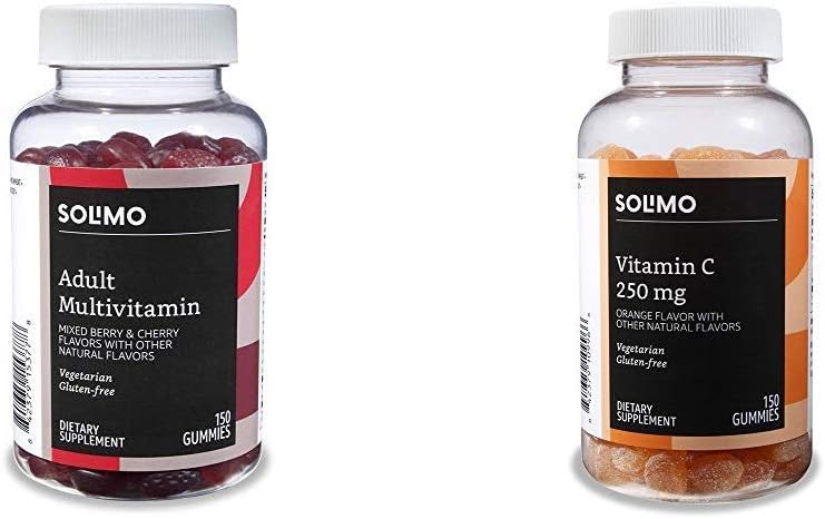 Amazon Basics Adult Multivitamin (150 Gummies) and Vitamin C (150 Gummies)