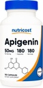 Nutricost Apigenin 50mg, 180 Capsules - Non-GMO, Gluten Free, Vegan