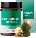 HERBAMAMA Valerian Root Gummies - 1800 mg Valerian Herbs for Relaxation & Calm Support - Vegan, Non-GMO Calming Gummies for Adults - 90 Pectin-Based Apple-Flavored Chews