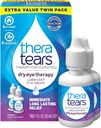 TheraTears Dry Eye Therapy Lubricating Eye Drops for Dry Eyes, 1 Fl Oz Twin Pack, (2 x 30mL Bottles)