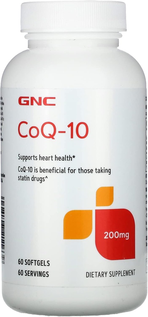 GNC CoQ10 200mg Supplement, Supports Heart Health, 60 Servings