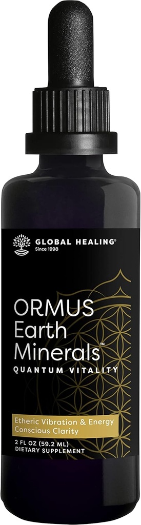 Global Healing Center ORMUS Earth Minerals - Liquid Gold, Platinum, Iridium Blend for Lucid Dreaming, Quantum Vitality and Mindful Meditation - More Bioavailable Than Monoatomic Gold - 2 Fl Oz