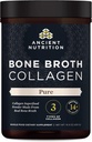 Ancient Nutrition Collagen Powder, Bone Broth Collagen, Pure, Hydrolyzed Multi Collagen Peptides, Supports Skin and Nails, Joint Supplement, 30 Servings, 15.9oz
