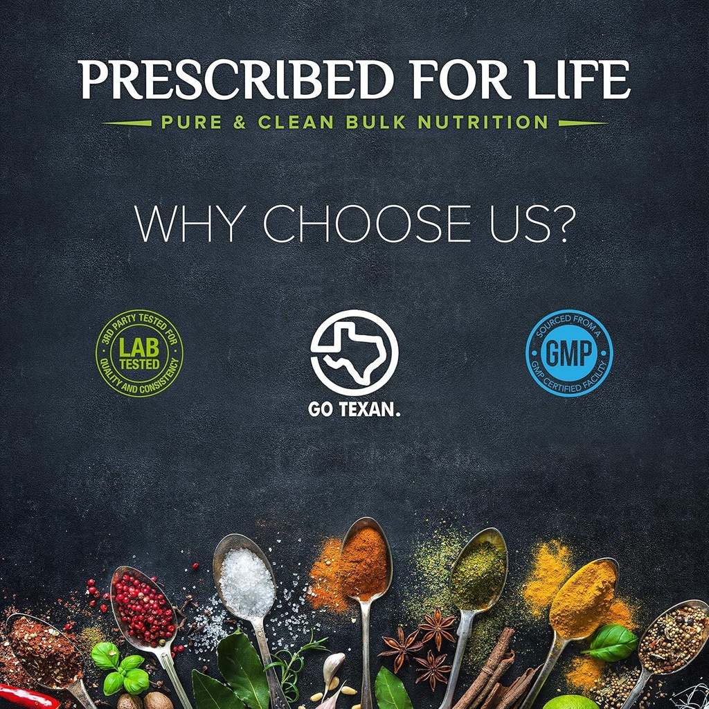 Prescribed For Life Inulin Powder | Prebiotics for Digestive Health | Gluten Free, Vegan, Non-GMO | Jerusalem Artichoke Supplement | Fructo Oligosaccharide FOS Powder (2 kg / 4.4 lb)