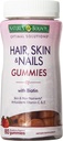 Natures Bounty Optimal Solutions, Hair, Skin & Nails Gummies with Biotin 80 Count (Pack of 2)