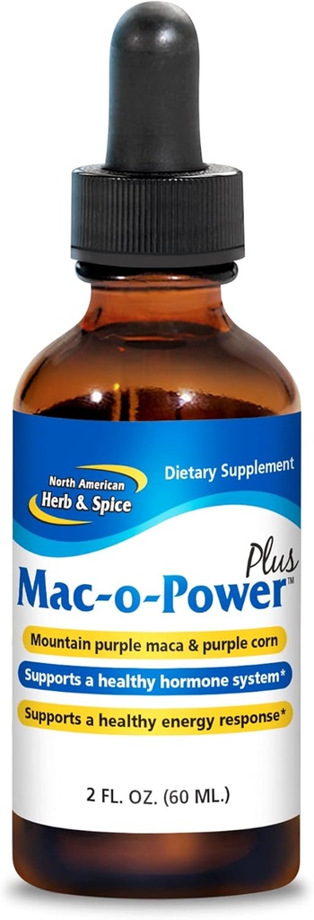NORTH AMERICAN HERB & SPICE Mac-o-Power Plus - 2 fl. oz - Raw Maca Extract - Supports Healthy Hormone System & Energy Response - Non-GMO - 172 Servings
