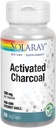 SOLARAY Activated Charcoal 280mg | Coconut Source | Healthy Inner Cleansing & Digestive Tract Support | Non-GMO, Vegan & Lab Verified | 90 Capsules