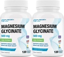 Magnesium Glycinate 500mg [High Potency] Veggie Caps, Chelated for Superior Absorption, Non-GMO, NO Gluten and Dairy, Supports Muscle and Heart Health | Total 240 Capsules