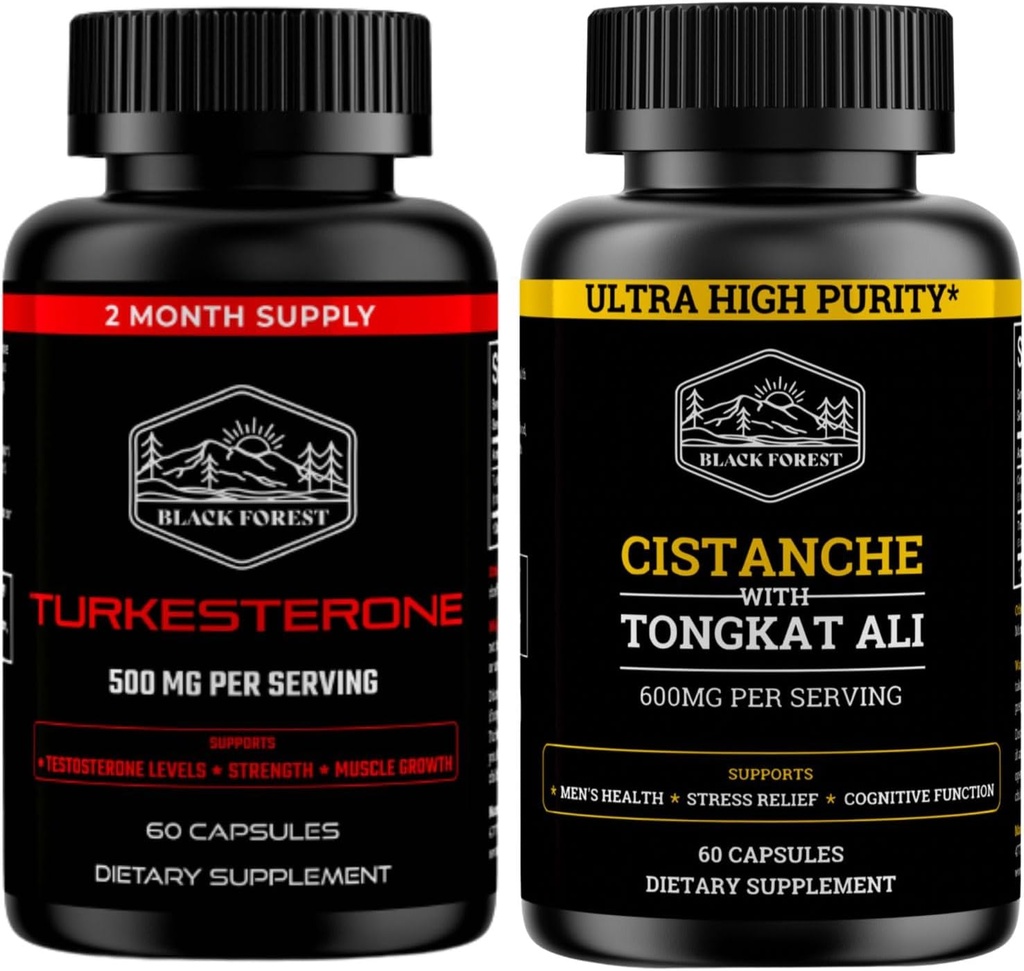 Black Forest Supplemets Starter Pack Bundle. 1 X Turkesterone + 1 X Cistanche (TESTO Pack)