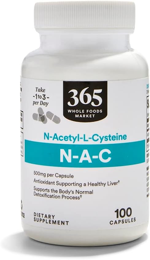 365 by Whole Foods Market, N-Acetyl L-Cysteine 500mg, 100 Count
