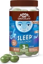 Good Day Chocolate Melatonin for Adults [ 80 Count ] - Fair Trade Non-GMO Chocolate with Chamomile and Melatonin 3 mg - Adult Melatonin, Adult Natural Sleep Aid Supplement