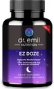 DR. EMIL NUTRITION EZ Doze Melatonin-Free Natural Sleep Aid with L-Theanine, GABA & 5HTP - Extra Strength Sleeping Pills for Adults - Safe and Non-Habit Forming (60 Veggie Capsules)