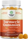 Turmeric Gummies for Adults Peach Flavor - Extra Strength Joint Support Gummies with Turmeric Curcumin with Black Pepper Extract and Ginger - and Ginger Peach Vitamins for Adults