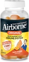Airborne Vitamin C 750mg (per Serving) Zesty Orange Flavored Gummies (63 Count in a Bottle), Gluten-Free Immune Support Supplement with Vitamins A C E, Selenium, Echinacea & Ginger
