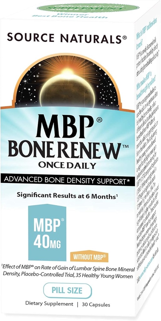 Source Naturals MBP Bone Renew - Milk Protein for Advanced Density Support - 30 Capsules