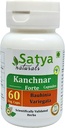 Kanchnar Forte Capsules 500 mg. 60 Veg. Capsule | Kanchnar (Bauhinia Variegata) Extract Capsules for Men and Women | Ayurvedic Herbal Supplement/Remedies | 10:1 Forte (1 Bottle of 60 Capsules)