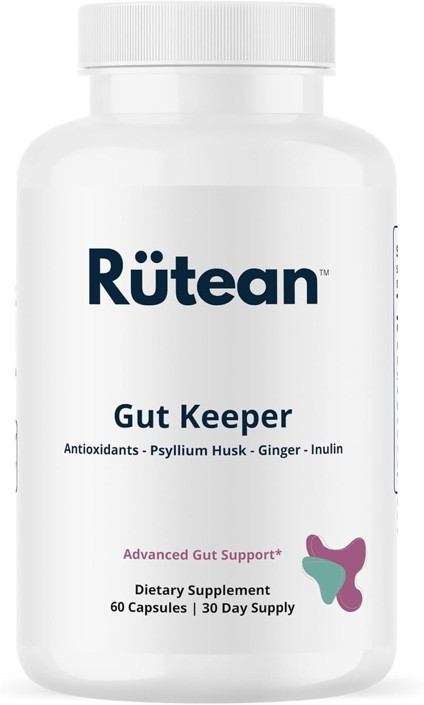 Gut Keeper - Psyllium Husk, Slippery Elm Bark, Ginger Root, Inulin - Digestive and Immune Support - 60 Capsules