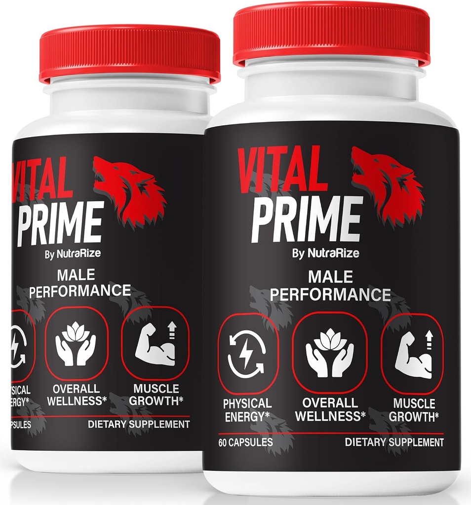 (2 Pack) Vital Prime for Men, Official Vital Prime Original Blend, Natural Ingredients to Support Performance, Premium Formula for Energy and Stamina, VitalPrime Complex Review (120 Capsules)
