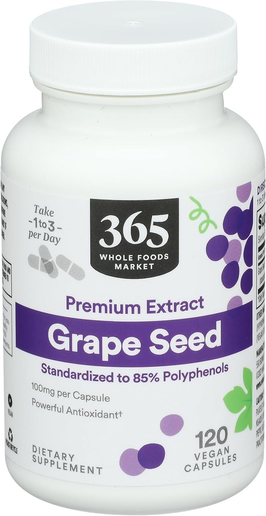 Whole Foods Market, Grapeseed Extract 100mg, 120 CT