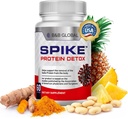 Spike Protein Detox - Spike Support Supplement for Protein Balance - Unflavored 3-in-1 Blend with Nattokinase 4000Fu, Bromelain 500mg, Curcumin 1000mg - Made in The USA - 60 Capsules, 30 Day Supply
