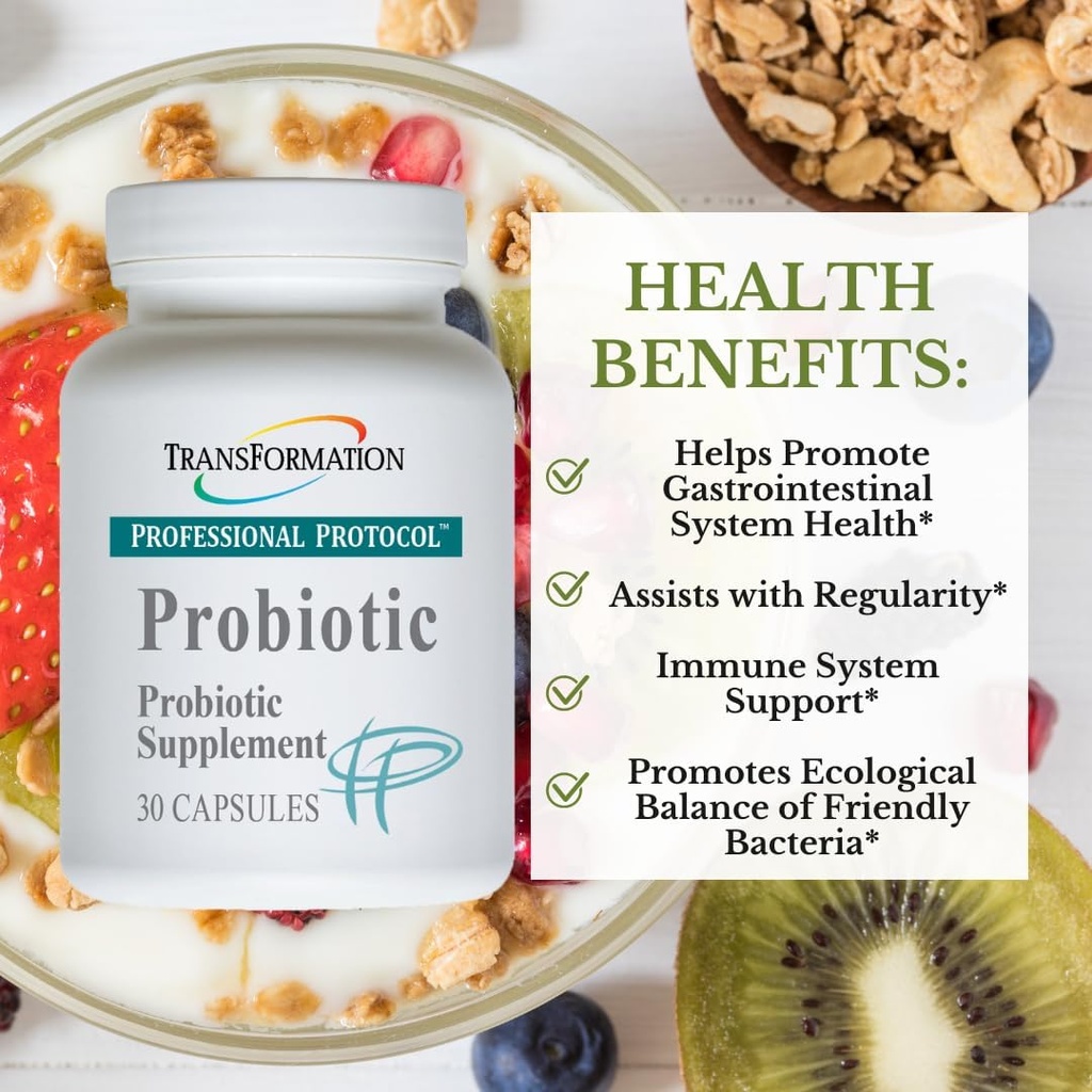 TRANSFORMATION THE GENESIS OF GOOD HEALTH Enzyme Probiotic Supplement, Supports Digestive Health with Enzymes, Nutrient Absorption & Gut Balance, High Potency Formula, 30 Capsules