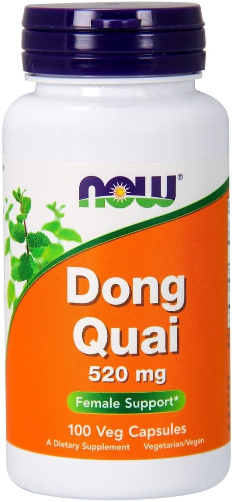 NOW Dong Quai 520mg, 100 Capsules (Pack of 3)