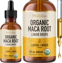 Maca Root Liquid Drops for Organic Energy Support for Women & Men | 2 Fluid Ounces | Support Hormone Balance, Mood, Energy & Fitness | Organic Maca Root for Women & Men | 4-Month Supply, 120 Servings