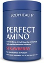 BodyHealth PerfectAmino Powder - BCAA and EAA Powder for Pre and Post Workout - Amino Acid Energy Drink for Men and Women to Support Lean Muscle and Recovery - Strawberry - 60 Servings