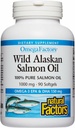 Omega Factors by Natural Factors, Wild Alaskan Salmon Oil, Supports Heart and Brain Health with Omega-3 DHA and EPA, 90 Softgels
