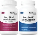 Fairhaven Health FertilAid for Men and Women Combo Fertility Supplements for Men and Women | Count and Motility Support Pre-Conception for Him | Prenatal Vitamin for Her with Vitex and Folate
