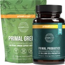 Primal Harvest Greens Powder & Primal Probiotics Supplements Bundle