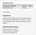 APOLLO'S HEGEMONY Phosphatidic Acid 750mg per Daily Dose - 60 Vegan Capsules - 1 Month Supply - Natural Supplement to Support Anabolic processes, Muscle Development and Strength