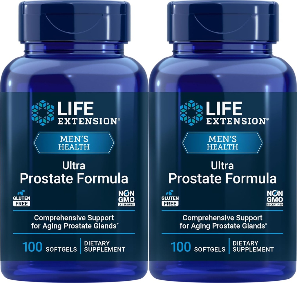 Life Extension Ultra Prostate Formula, 100 Softgels (Pack of 2) - Natural Supplement for Men