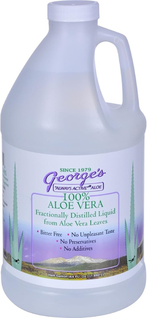 Aloe Vera Liquids Drink 64 oz George's Always Active Aloe 64 Fl Oz (Pack of 1)