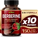 GriMed Berberine Supplement 9,500mg with Ceylon Cinnamon Bitter Melon Supports Healthy Immune System - Made in The USA