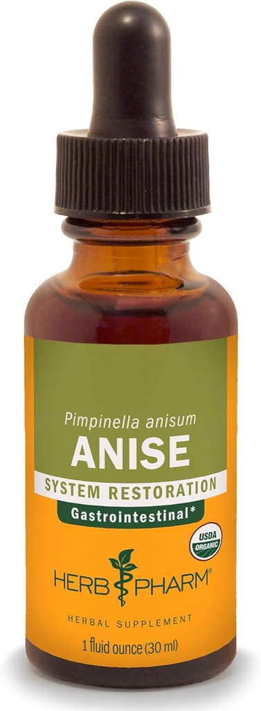 Herb Pharm Certified Organic Anise Liquid Extract for Digestive Support, 1 Fl Oz (Pack of 1) 1 Fl Oz