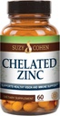 Suzy Cohen Chelated Zinc Supplements - 60 Capsules Gentle on The Stomach - Zinc is for Healthy Cell Growth and DNA Formation - Supports Healthy Immune Function and Skin Health