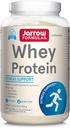 Jarrow Formulas Whey Protein with 18 g of Protein, 3.8 g of BCAAs, and Glutamine, Dietary Supplement for Muscle Function and Recovery Support, 32 oz Unflavored Powder, Approximately 38 Day Supply