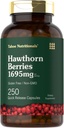 Tahoe Nutritionals Hawthorn Berry Capsules | 1695mg per Serving | 250 Count | Extract Supplement for Women and Men | Non-GMO, Gluten Free Extract