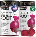 Beets for High Blood Pressure 120 Pcs (2 Pack) - Beet Root Chews with Pomegranate Juice Powder - Nitric Oxide Gummies for Energy, Cardio Health - Gummy Supplement for Men and Women - Sugar Free