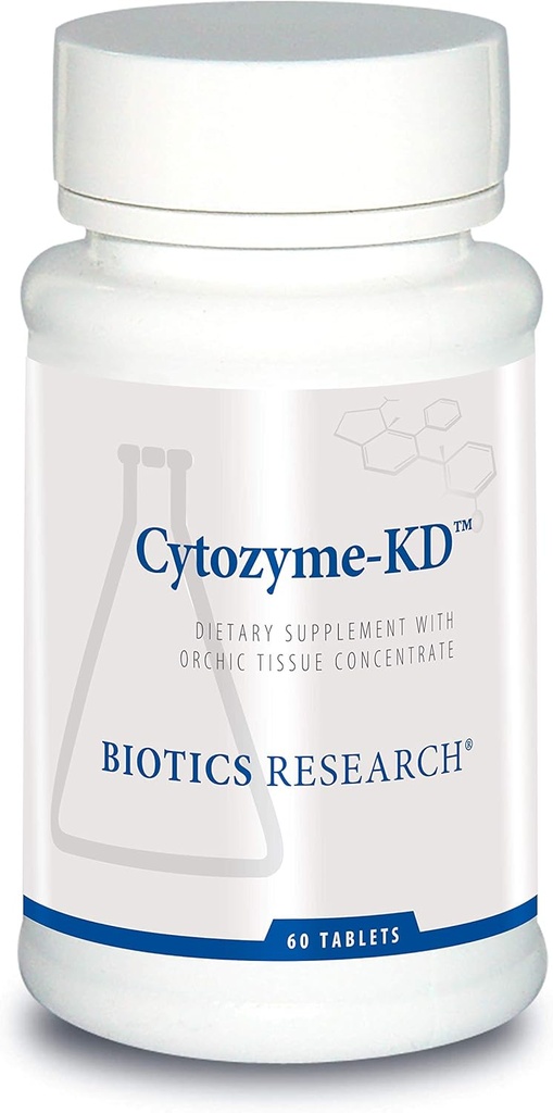 Biotics Research Cytozyme KD Neonatal Kidney, Supports Renal Health, Heart Health, SOD, Catalase, Potent Antioxidant Activity, 60 Tablets