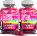 Ova Guard Biotin Gummies Myo-Inositol Folate Selenium Zinc Vitamin C Vitamin D Vitamin B1 Vitamin B3 Maca Root Ashwagandha Choline Bitartrate Flax Seed Stinging Nettle N Acetyl Cysteine By Clean Nutra