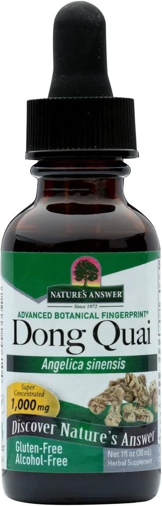Nature's Answer Dong Quai Womens Support Supplement - Female Hormonal Support, Female Wellness Supplement, Liquid Extract, Alcohol Free, Gluten Free, Kosher - 1 oz