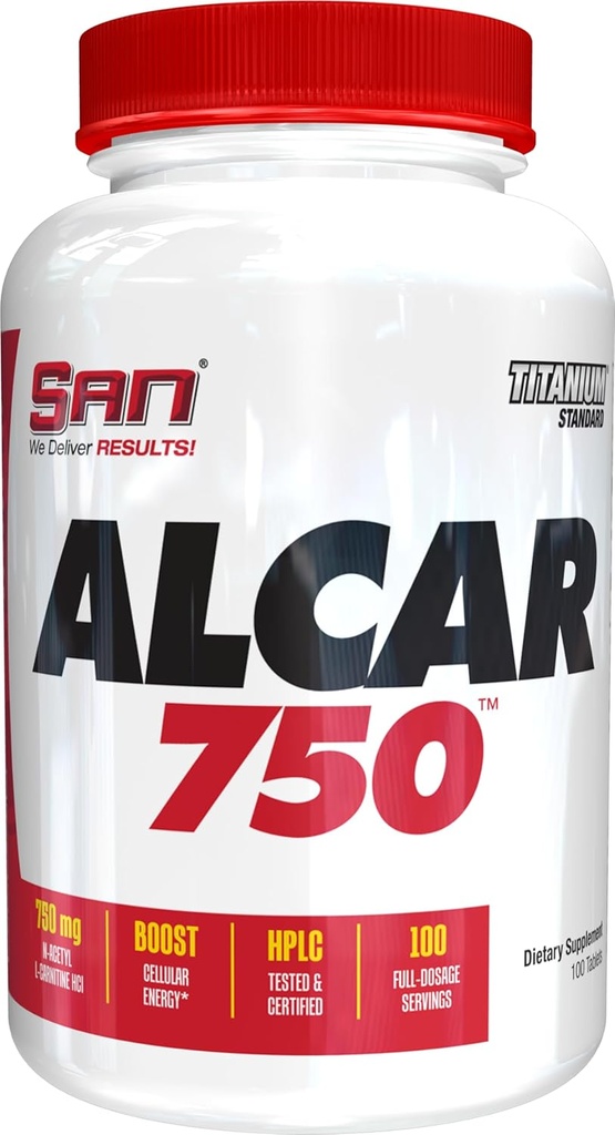 Alcar 750 - Pure Acetyl L-Carnitine for Energy, Focus, and Fat Metabolism 100 Servings