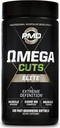 PMD Sports Omega Cuts Elite -Fat Loss-Muscle Defining Formula - Omega Fatty Acids, MCT's and CLA for Muscle Definition and Maintenance - Keto Friendly For Women and Men - Stimulant Free (180 Softgels)