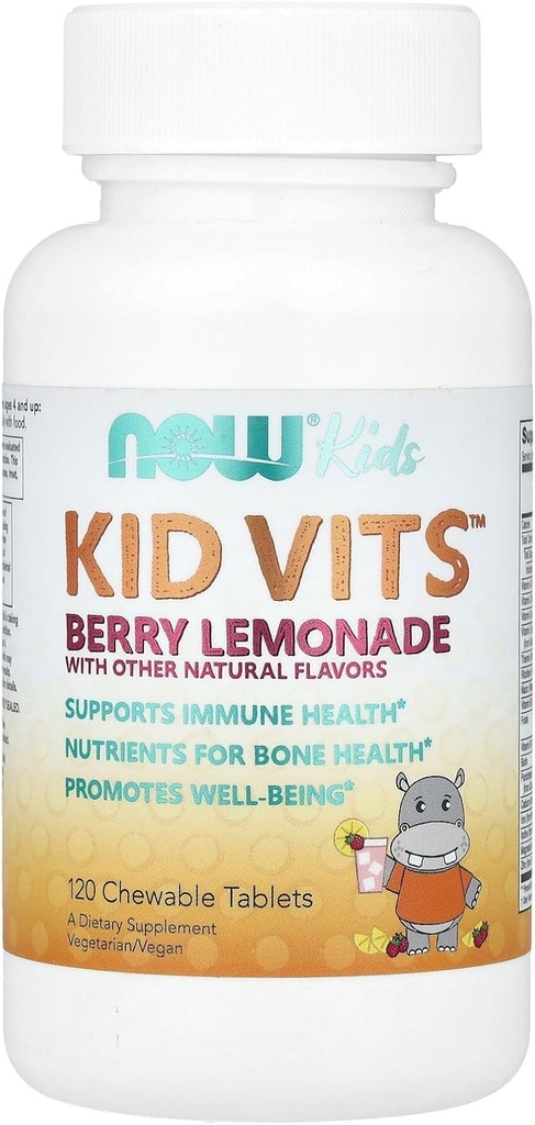 NOW Foods Kid Vits Berry Lemonade 120 Chewable Tablet