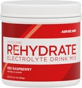 AdvoCare Rehydrate - Electrolyte Drink Mix - Includes Magnesium, Sodium, Potassium & Calcium - Antioxidant & Amino Acid Fortified - Supports Hydration & Recovery - Red Raspberry, 12.7 oz