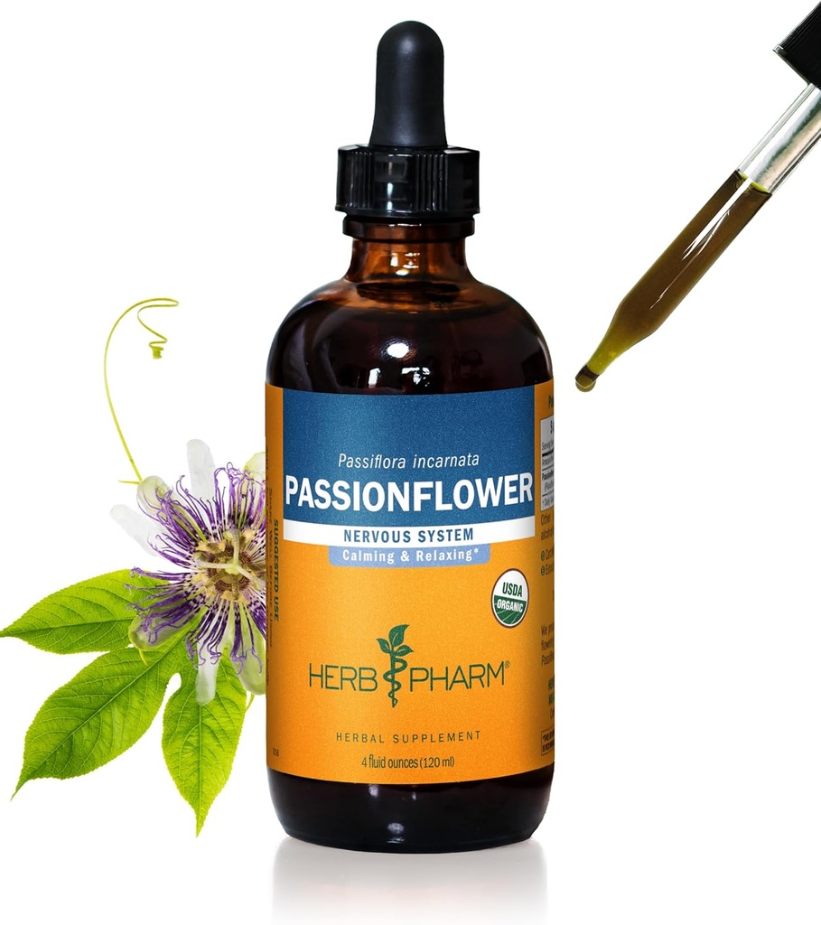 Herb Pharm Certified Organic Passionflower Liquid Extract - 4 Fl Oz