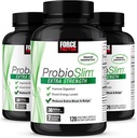Force Factor ProbioSlim Extra Strength Probiotic Supplement for Women and Men with 30 Billion CFUs and Green Tea Extract for Gut Health Support, Bloating and Gas Relief, 120 Count (Pack of 3)