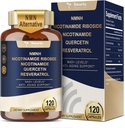 Totaria NMNH (Dihydronicotinamide Mononucleotide) Supplement w/Niacinamide (Vitamin B3), Quercetin, Trans-Resveratrol, Support NAD+, Skin Cell Health*, Anti-Aging & Energy, 120 Caps